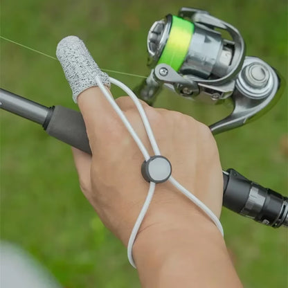 Single Finger Fishing Gloves, Wear Resistant Anti-Cutting Non-Slip Protective Cover Adjustable Strap for Outdoor Casting Control