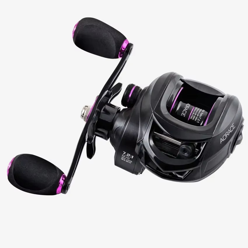 Fishing Baitcasting Reel All Metal Spool 18+1BB 10Kg/22Lb Max Drag Speed Ratio 7.2:1 Magnetic Metal Casting Pesca Fishing Reels
