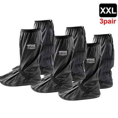 Reusable Motorcycle Scooter Dirt Bike Rain Shoes Cover Non-Slip Boot Covers Unisex Bicycle Shoes Protectors for Rainy Snowy Day